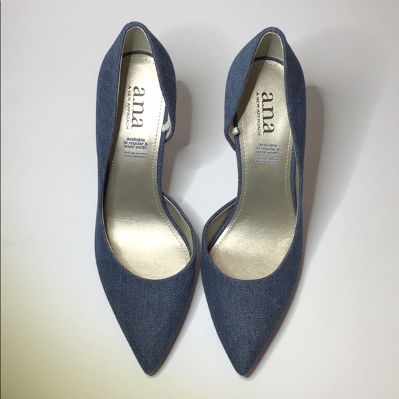 A.N.A. Claire Denim Heels, Blue, size 7.5M - Picture 7 of 8